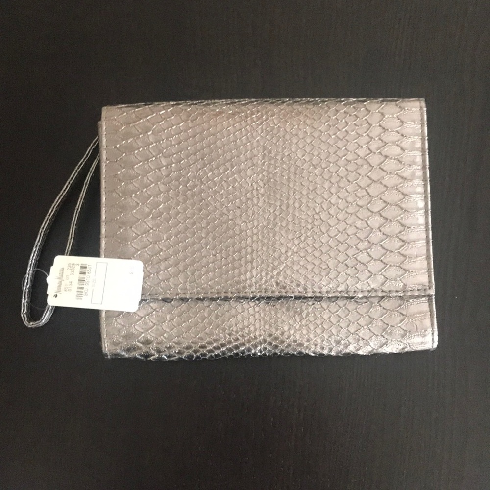 Neiman Marcus silver clutch